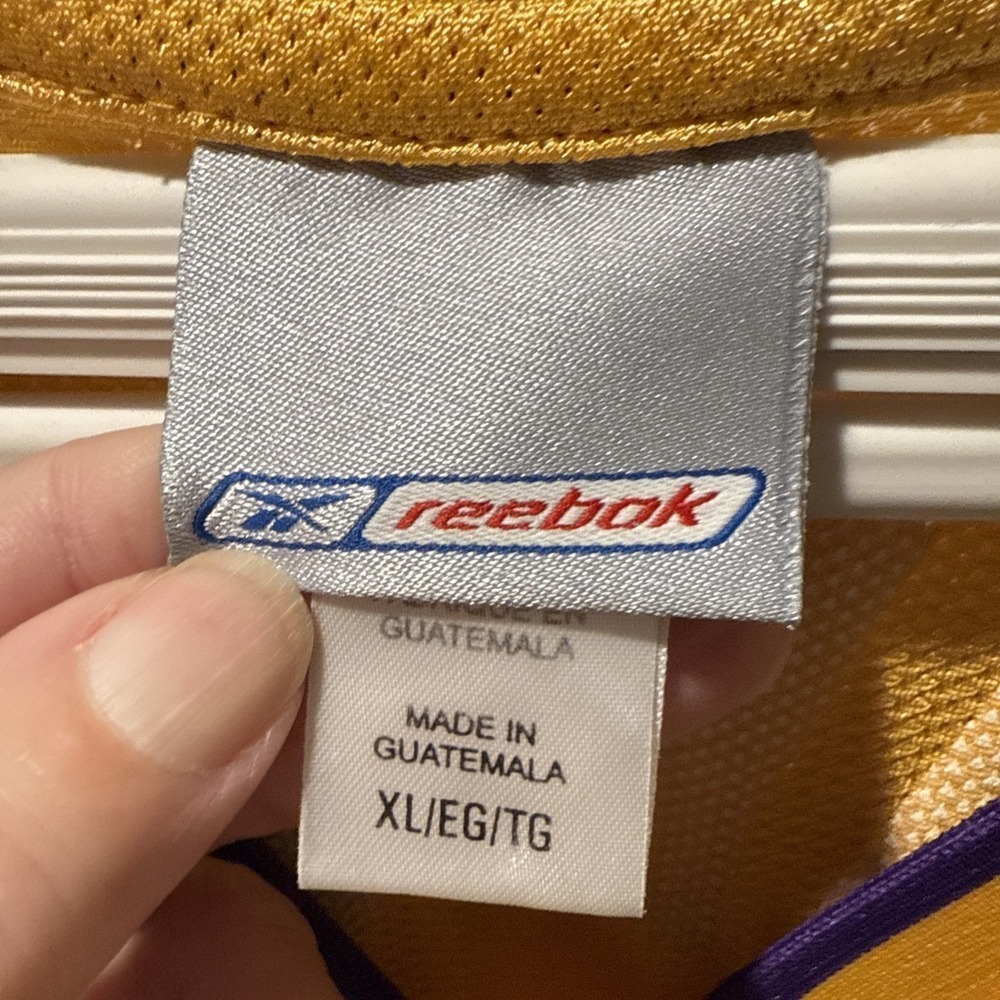 Vintage Y2K LA Lakers Gary Payton Reebok NBA Jersey Men's XL Slight Fading Back - Picture 3 of 6